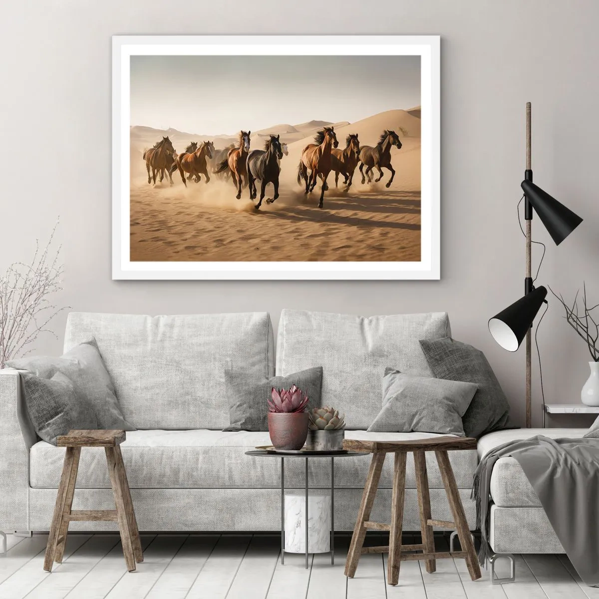 Pôster em moldura branca - Livre como o vento - 70x50 cm