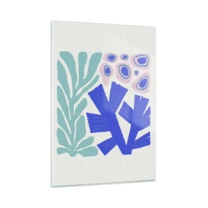 Quadro em vidro - Jardim subaquático - 50x70 cm