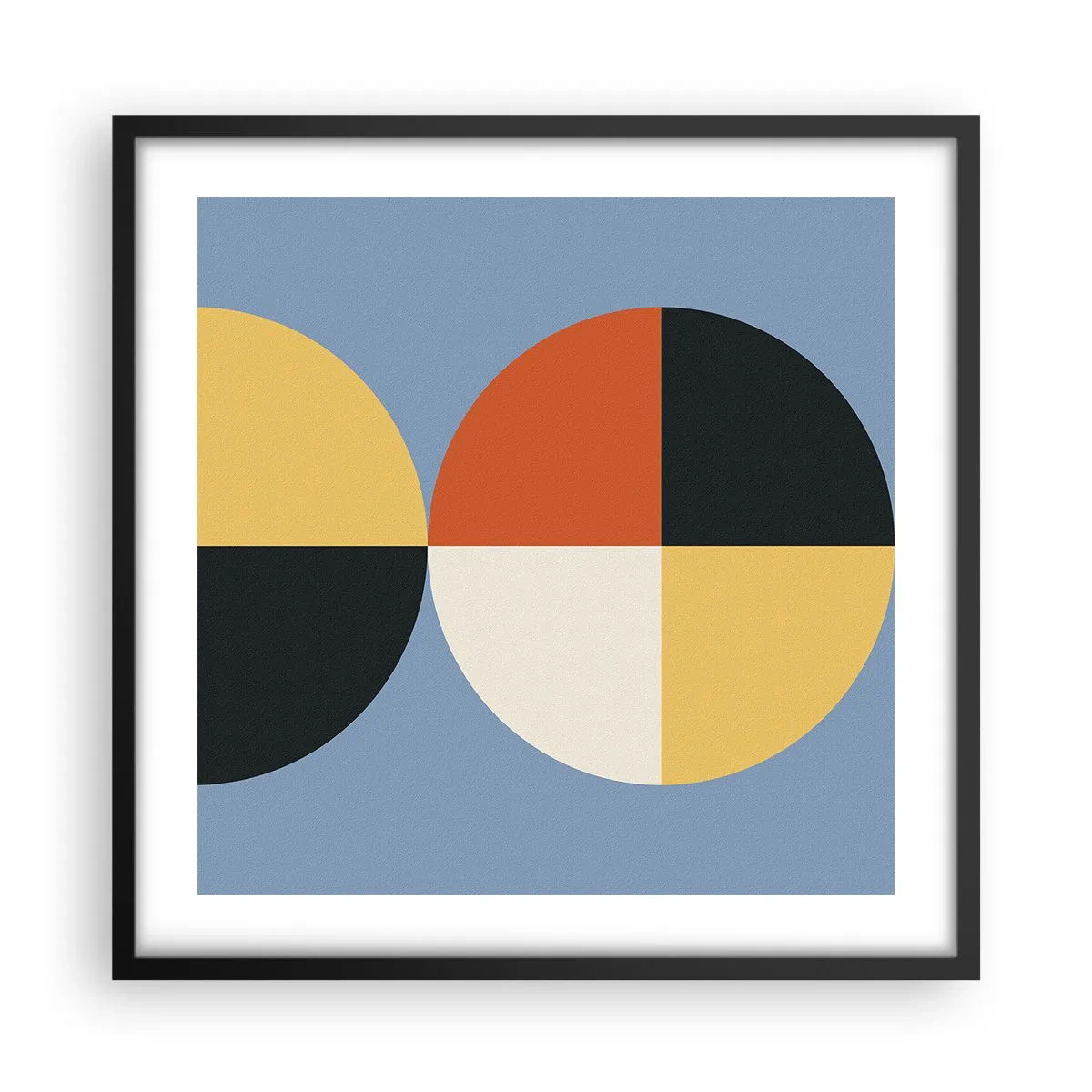 Pôster com moldura preta - Verja e conte - 50x50 cm