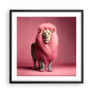 Pôster com moldura preta - Não tens mais medo - 50x50 cm