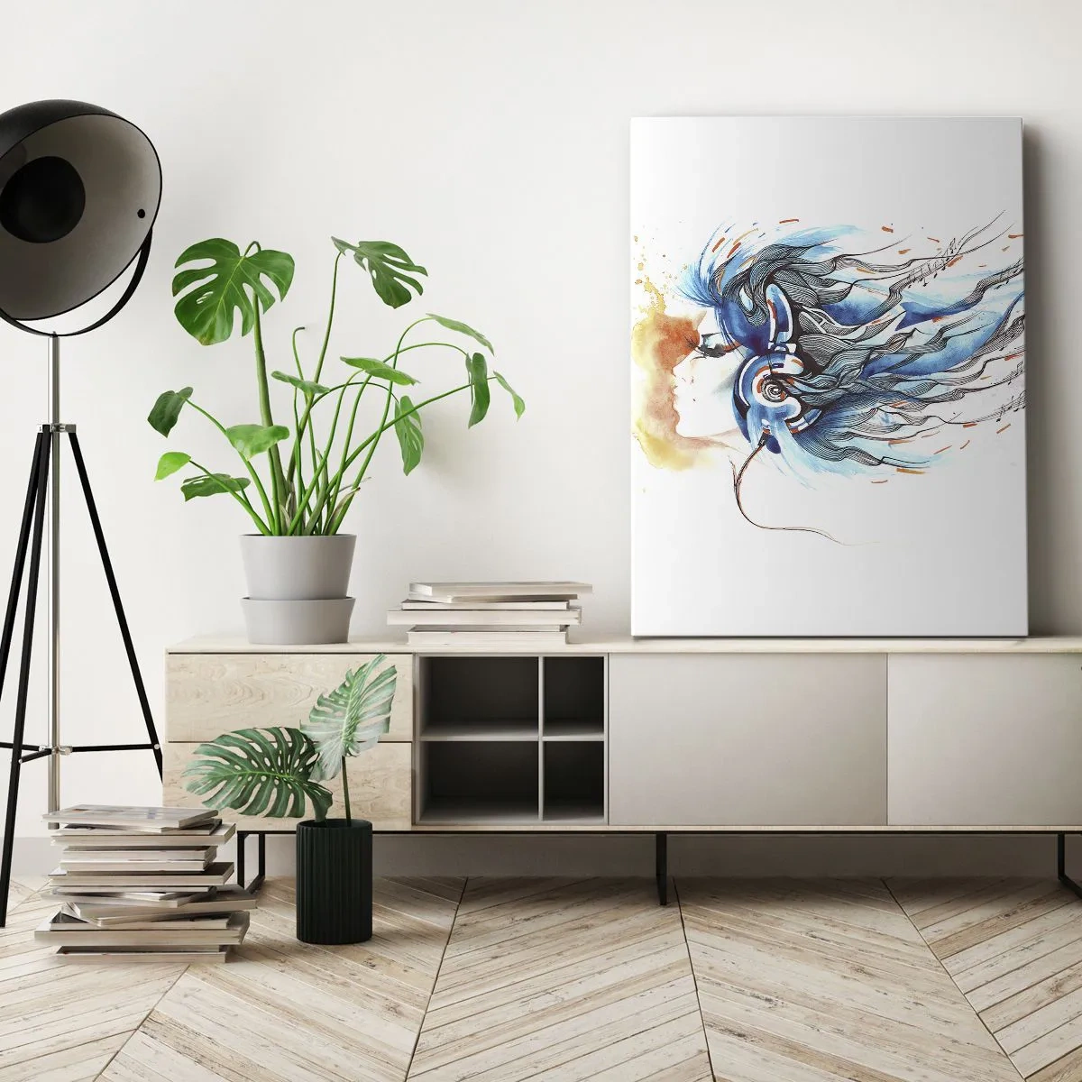 Quadro em tela - Deixe a música tocar - 50x70 cm