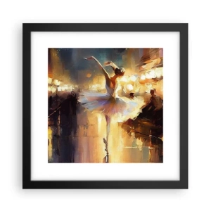 Pôster com moldura preta - Milagre na rua - 30x30 cm