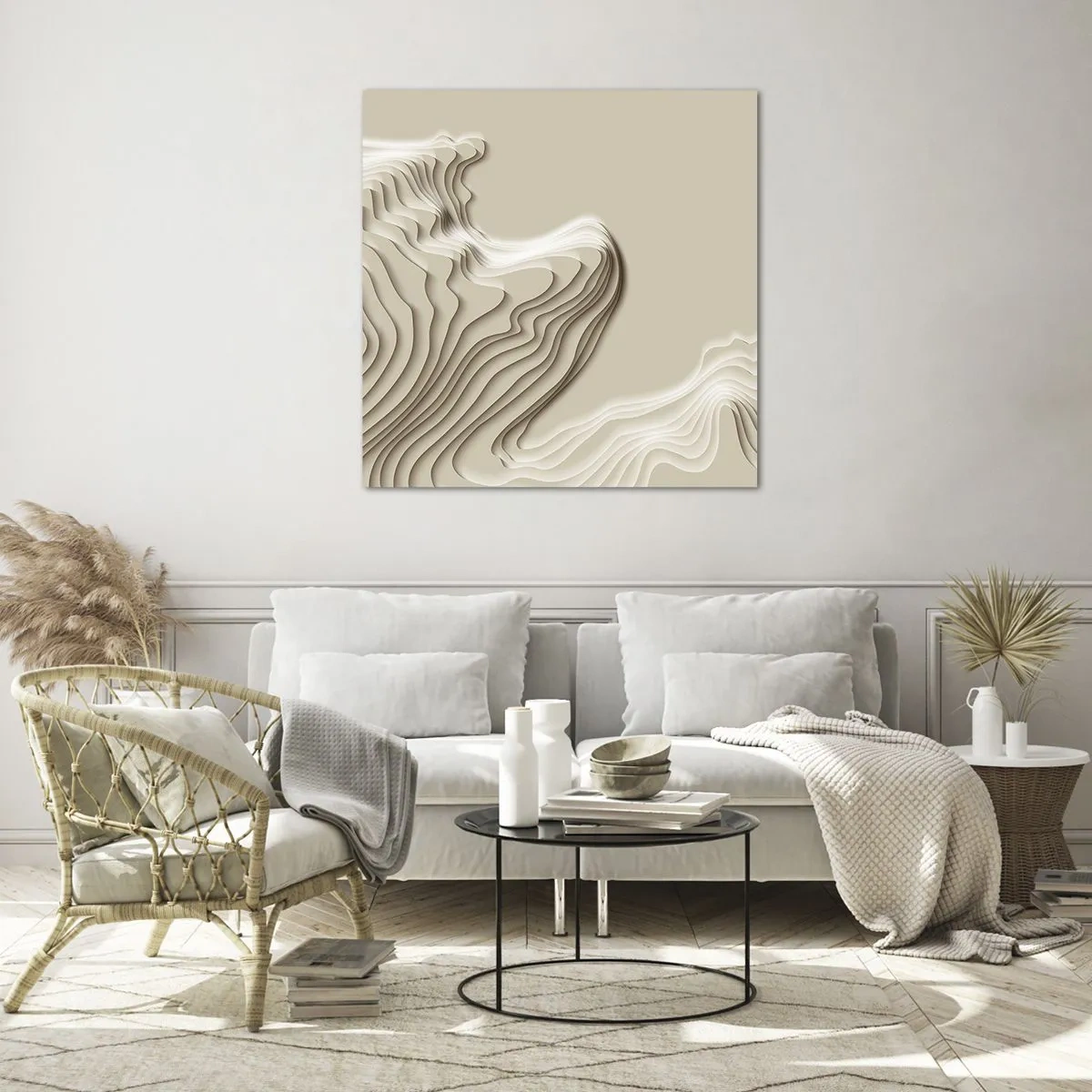 Quadro em vidro - Topografia da arte - 40x40 cm