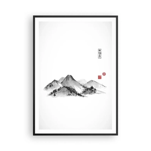 Pôster com moldura preta - Para além do vale - 70x100 cm