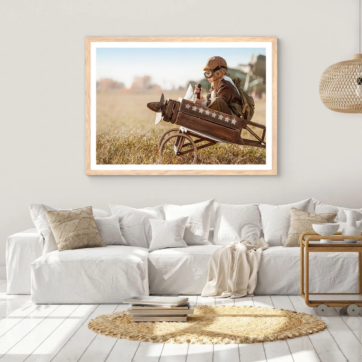 Pôster com moldura de carvalho claro - O início rumo a um sonho - 91x61 cm