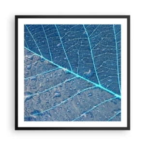 Pôster com moldura preta - A vida em azul - 60x60 cm