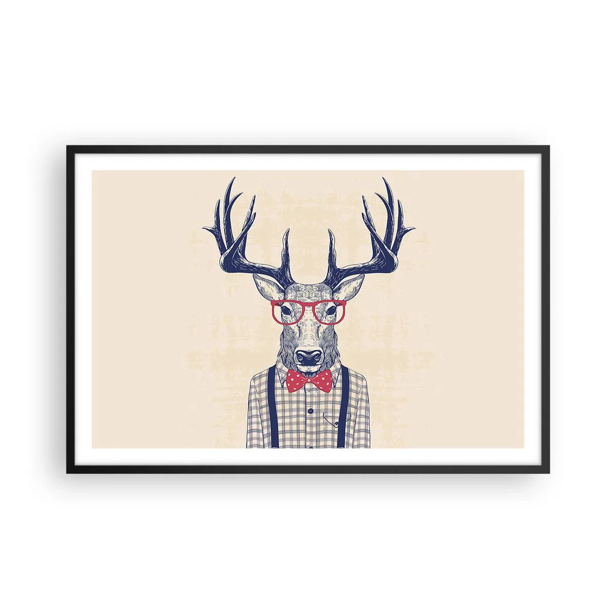 Pôster com moldura preta - Extravagância engraçada - 91x61 cm