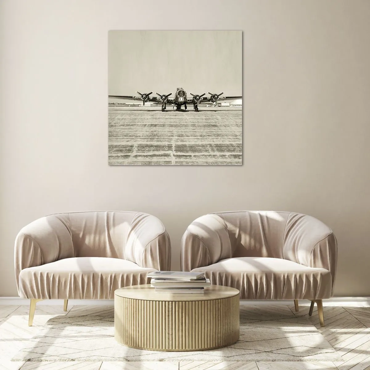 Quadro em vidro - Pronto como sempre - 60x60 cm