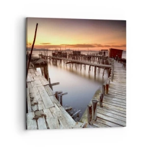 Quadro em tela - Turismo autêntico, não fictício - 70x70 cm