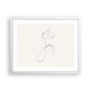 Pôster em moldura branca - Enrolada em sonhos - 50x40 cm