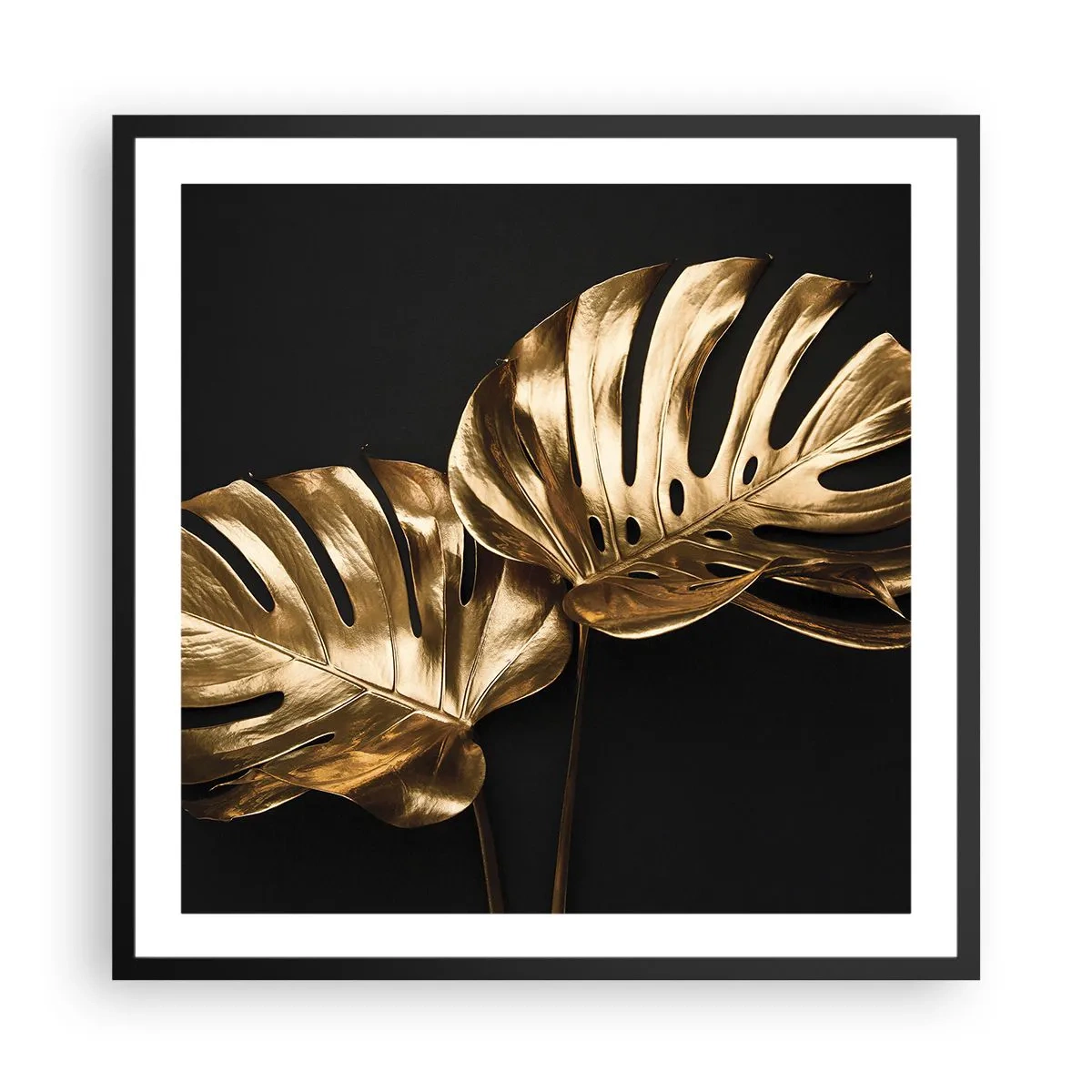 Pôster com moldura preta - Tesouros da natureza - 60x60 cm