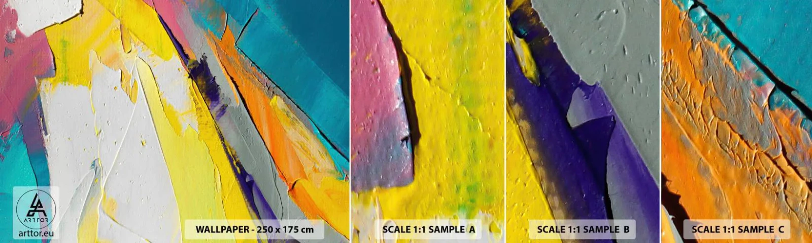 Amostra de Papel de Parede Standard Eco - Anatomia da luz - Abstração, Pedaço, 3D - 100x30 cm