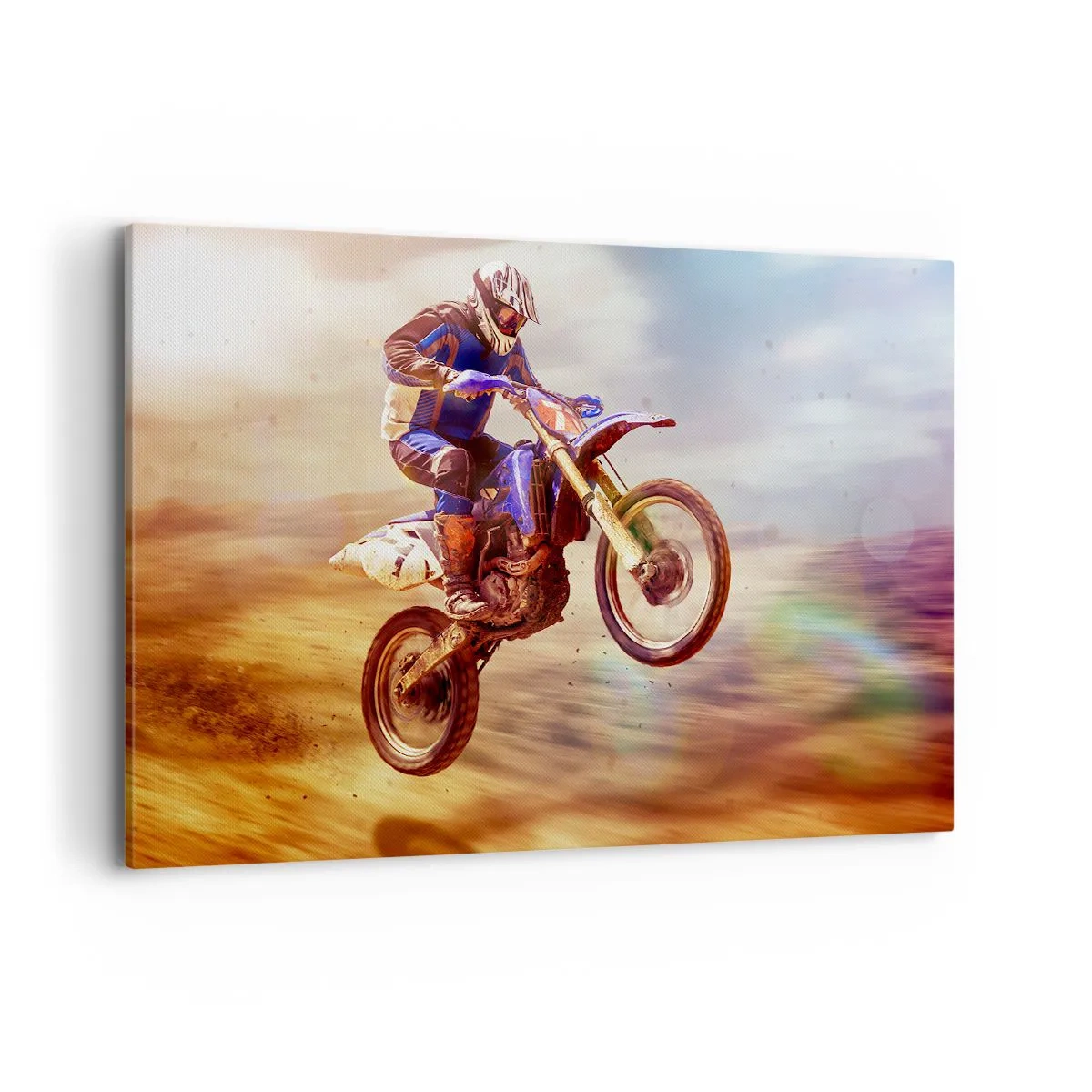 Quadro em tela - Vertigem da motocicleta - 120x80 cm