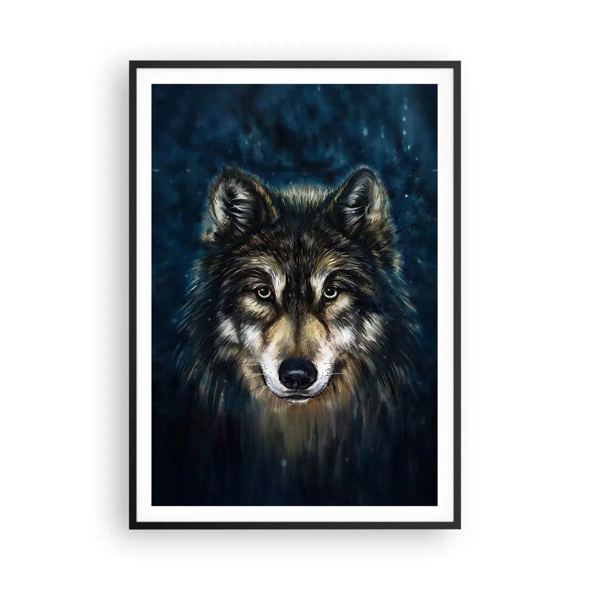 Pôster com moldura preta - Alfa? E ómega - 70x100 cm