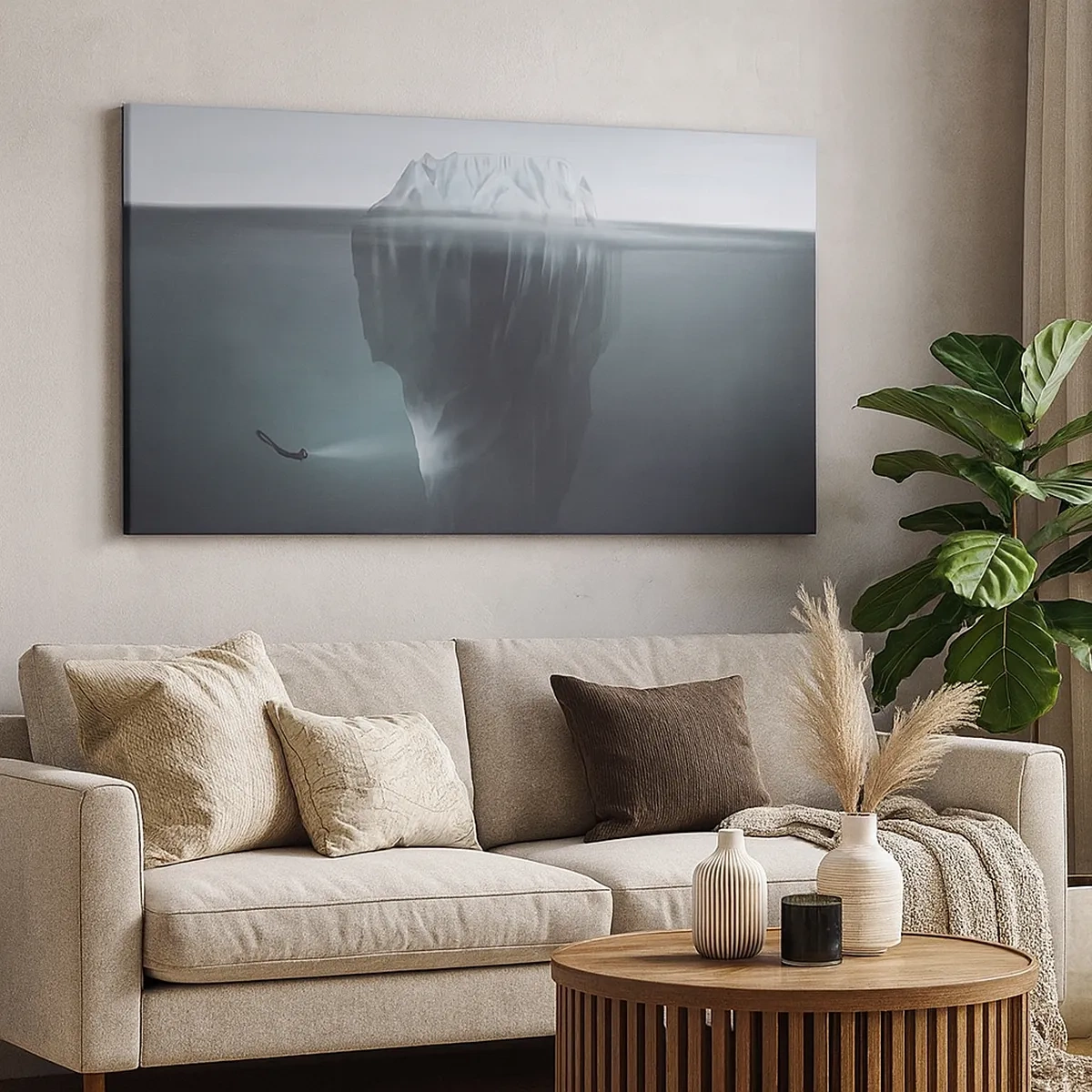 Quadro em tela - Mistério subaquático - 30x30 cm