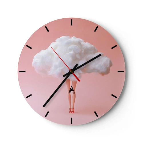 Relógio de parede - Relógio em vidro - Doce promessa - 40x40 cm