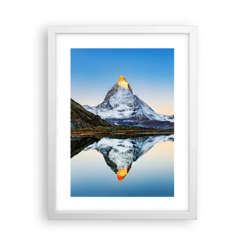 Pôster em moldura branca - Dois mundos - 30x40 cm