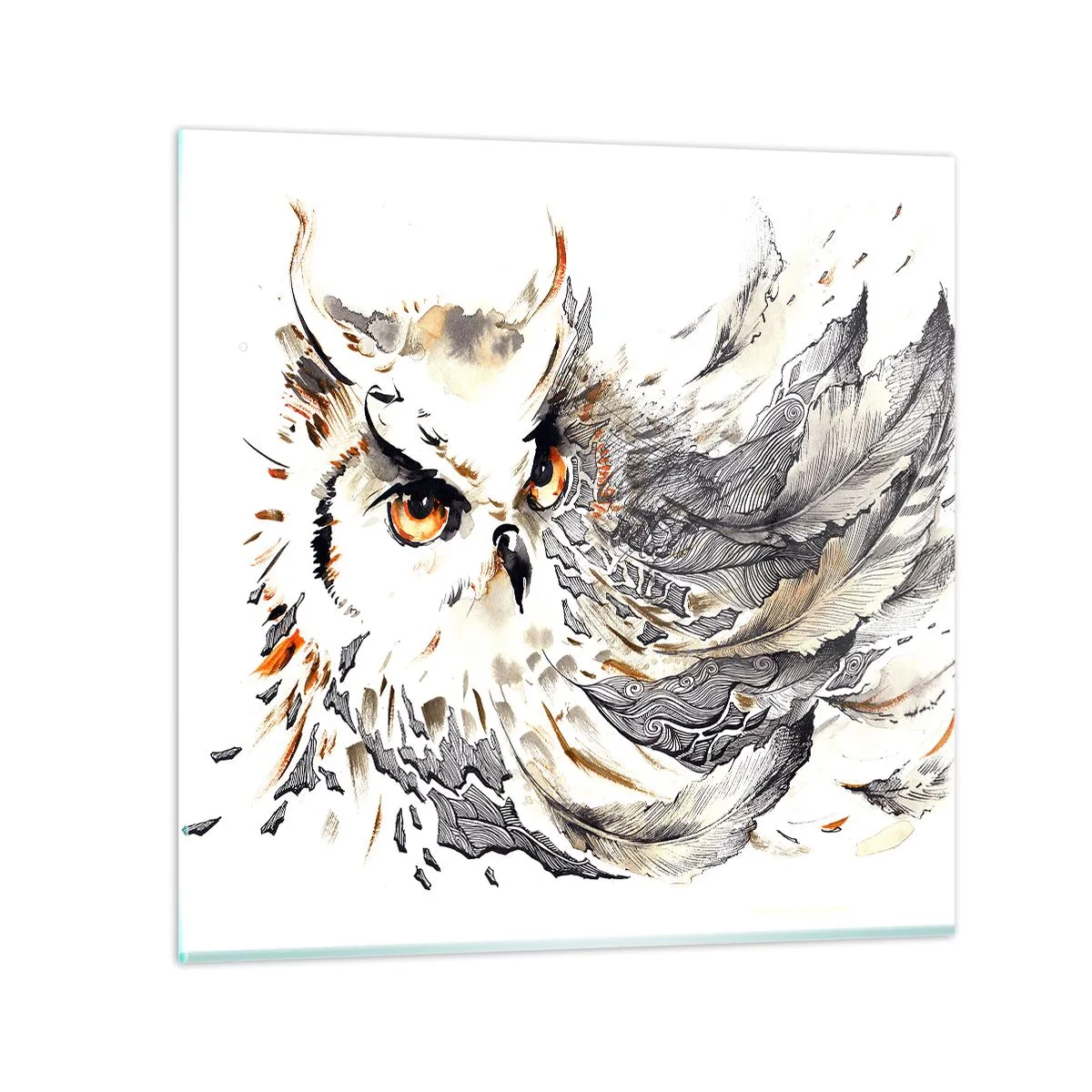 Quadro em vidro - Ela veio do mundo da magia - 50x50 cm