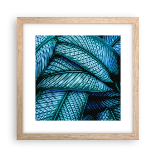 Pôster com moldura de carvalho claro - Linhas de vida - 30x30 cm