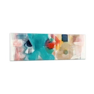 Quadro em vidro - Jogo colorido - 160x50 cm