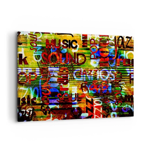 Quadro em tela - Todas as cores do som - 120x80 cm