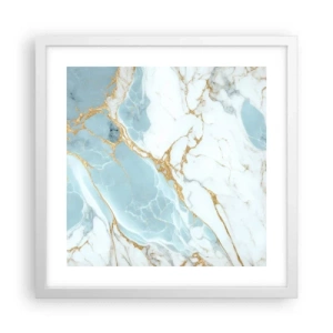 Pôster em moldura branca - Riqueza de pedra - 40x40 cm