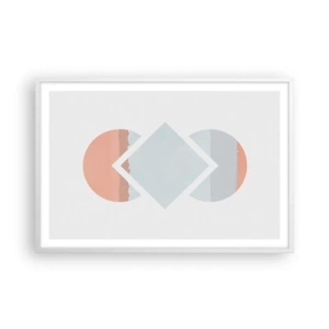 Pôster em moldura branca - A situação é clara - 91x61 cm