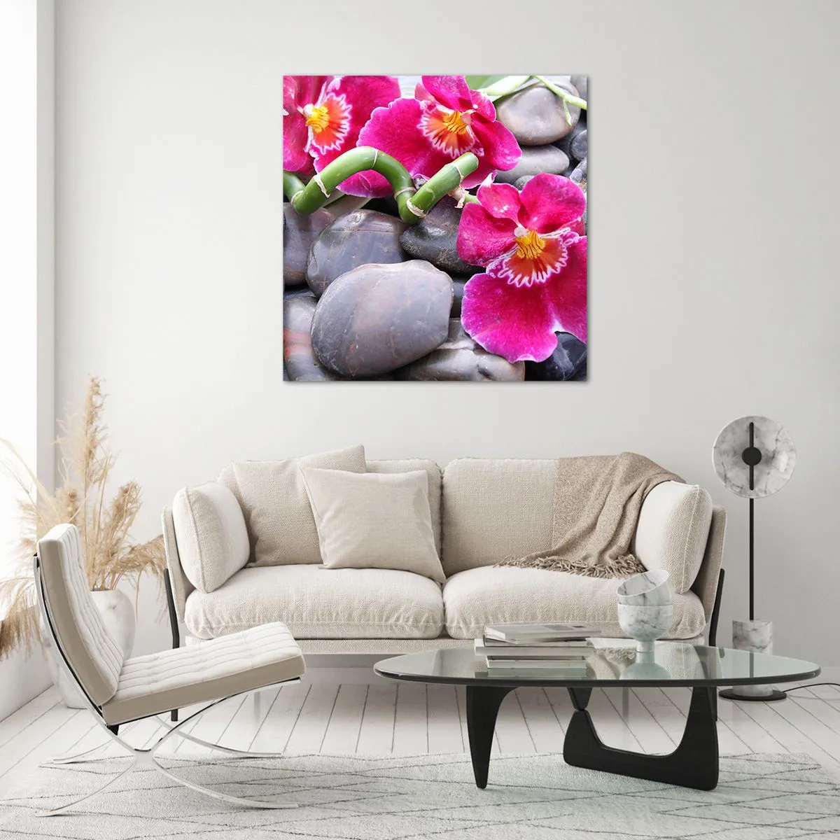 Quadro em vidro - Frio e calor - 60x60 cm