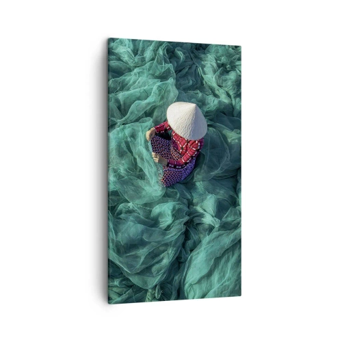 Quadro em tela - Num mar de redes - 45x80 cm