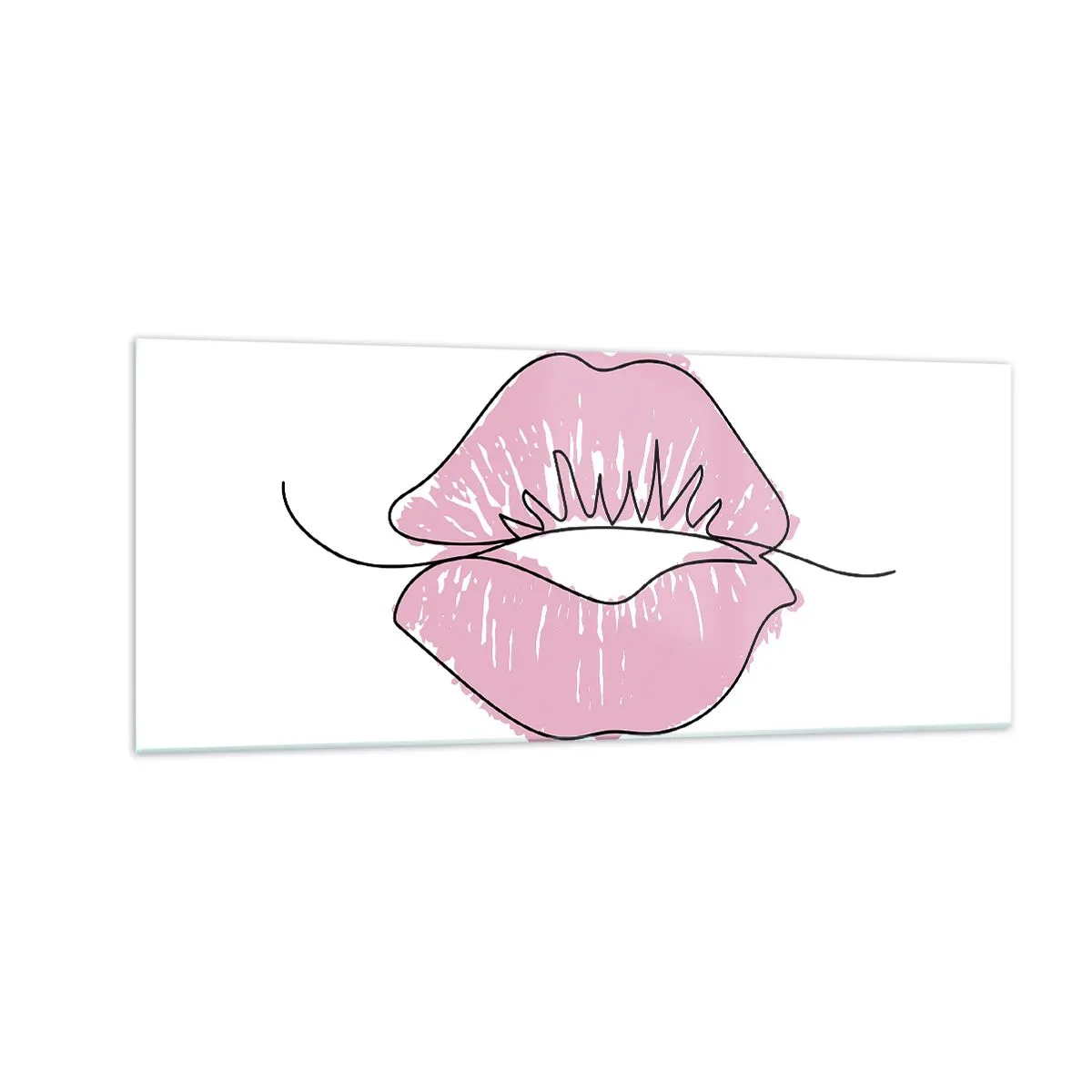 Quadro em vidro - Pronto para beijar? - 100x40 cm