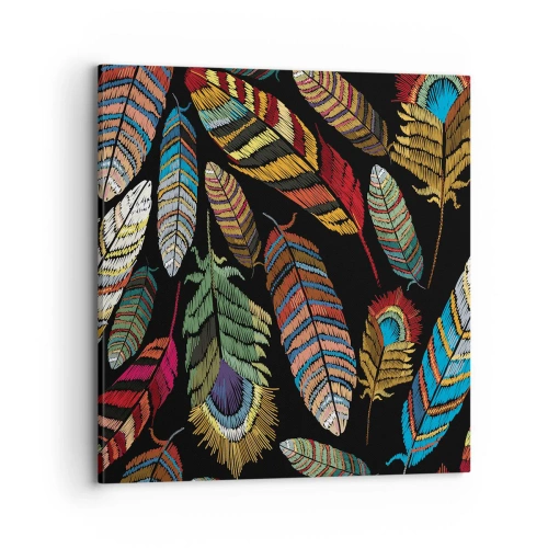 Quadro em tela - O carnaval dos pássaros - 70x70 cm