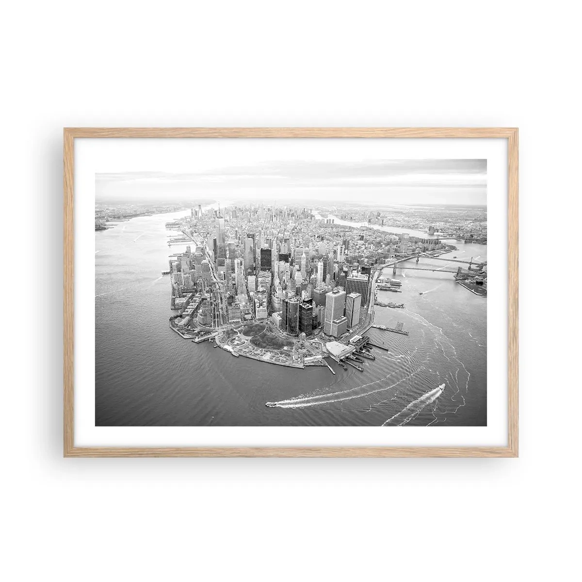 Pôster com moldura de carvalho claro - Como não amar? - 70x50 cm