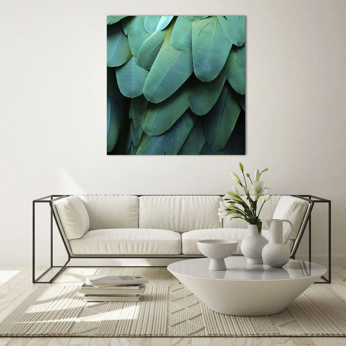 Quadro em vidro - Precisão de papagaio - 30x30 cm