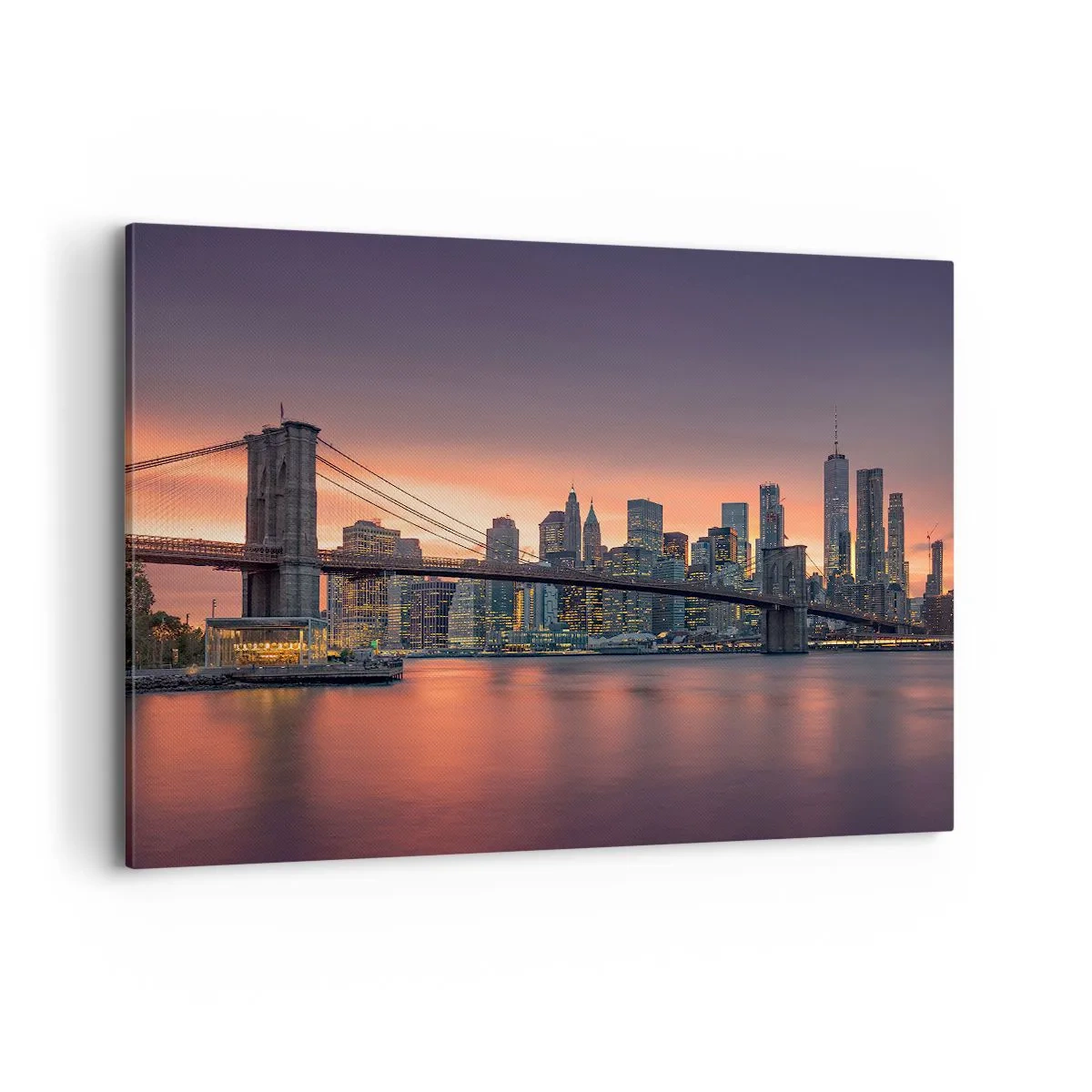 Quadro em tela - Imersa no silêncio lilás - 120x80 cm