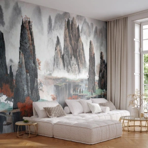 Papel de Parede Autocolante Deluxe Sticker - Poderosos guardiões  - Abstração, Fantasia, Paisagem - 250x175 cm