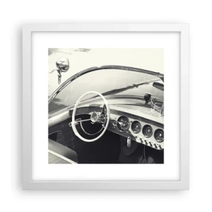 Pôster em moldura branca - Tempo para os ricos - 30x30 cm