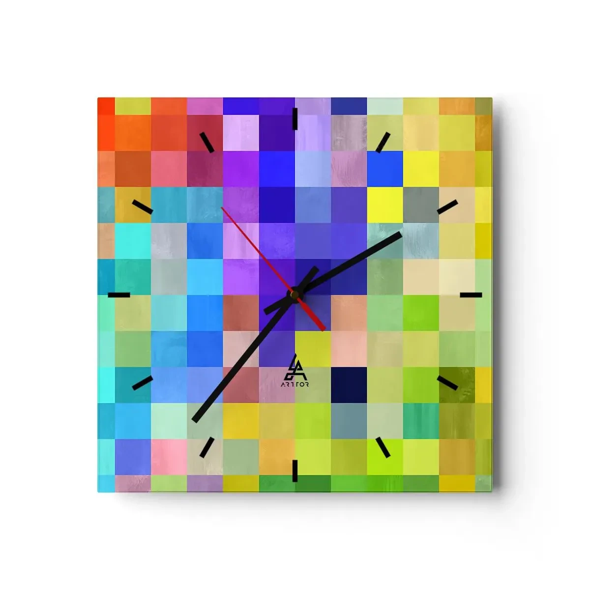 Relógio de parede - Relógio em vidro - Todos diferentes, todos iguais - 30x30 cm