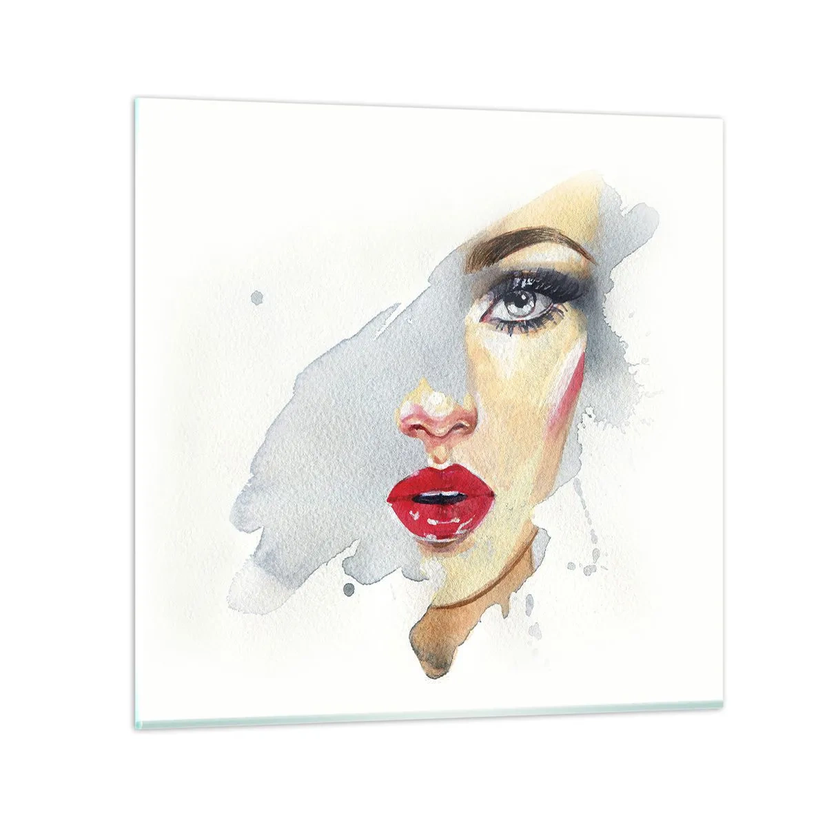 Quadro em vidro - Reflexão numa gota de água - 60x60 cm