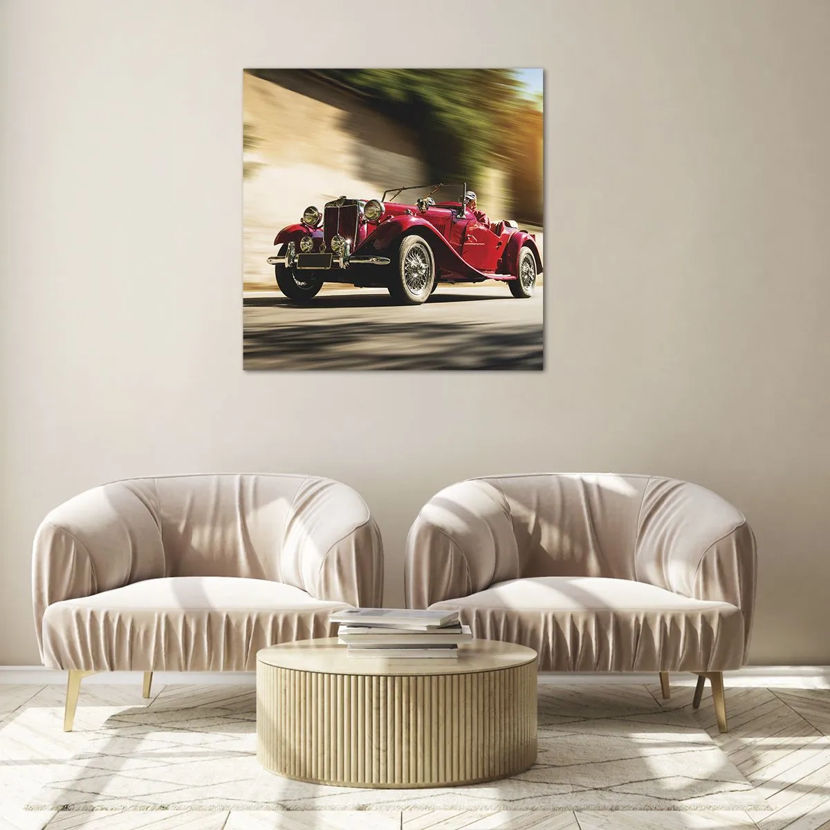 Quadro em vidro - Mais bonita que a Vitória de Samotrácia - 70x70 cm