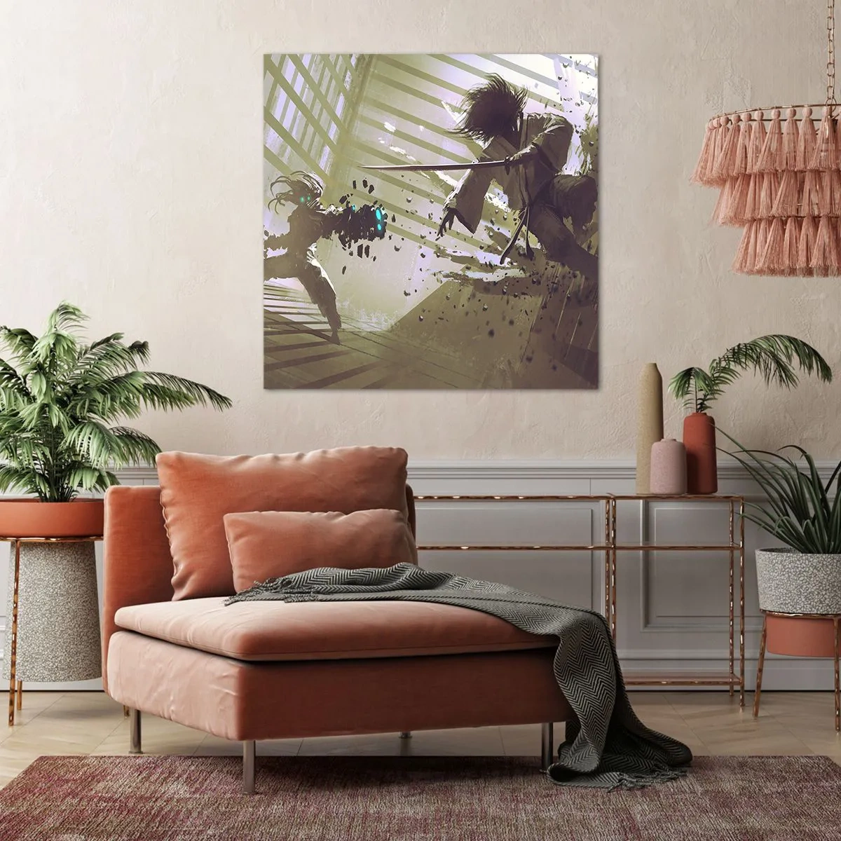 Quadro em tela - Você também pode ser um samurai - 40x40 cm