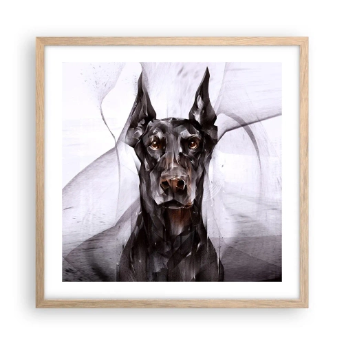 Pôster com moldura de carvalho claro - Nascido na nobreza - 50x50 cm