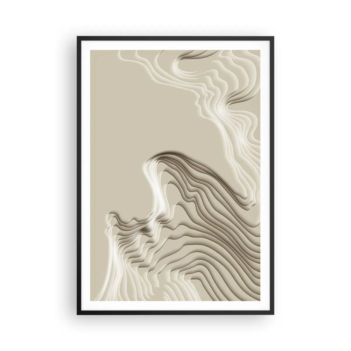 Pôster com moldura preta - Topografia da arte - 70x100 cm
