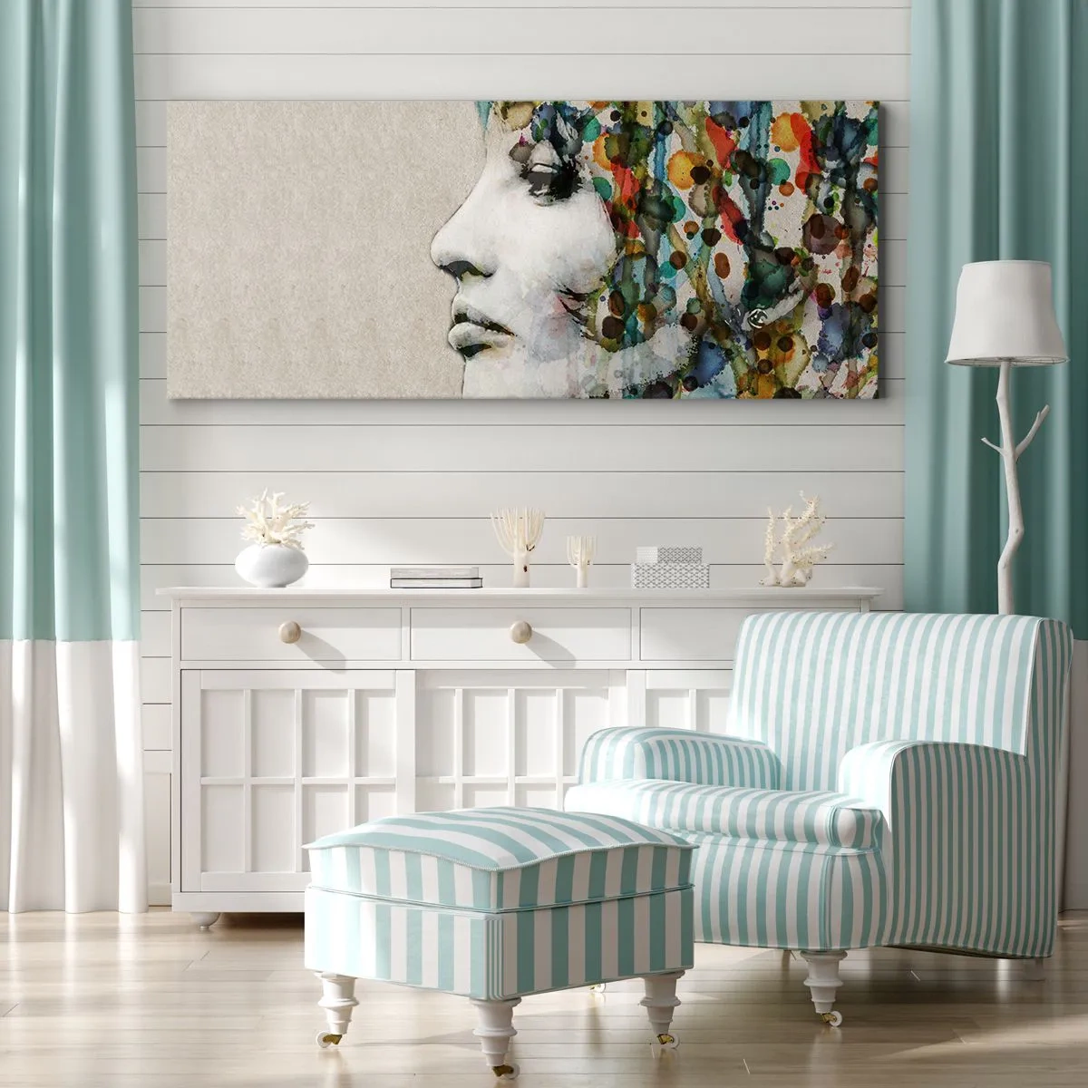 Quadro em tela - Emergida das cinzas - 160x50 cm