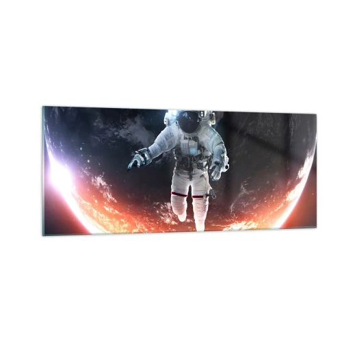 Quadro em vidro - Posso ficar um pouco mais? - 100x40 cm