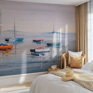 Papel de Parede Autocolante Deluxe Sticker - Um merecido descanso - Náutico, Veleiros, Beira-mar - 500x350 cm
