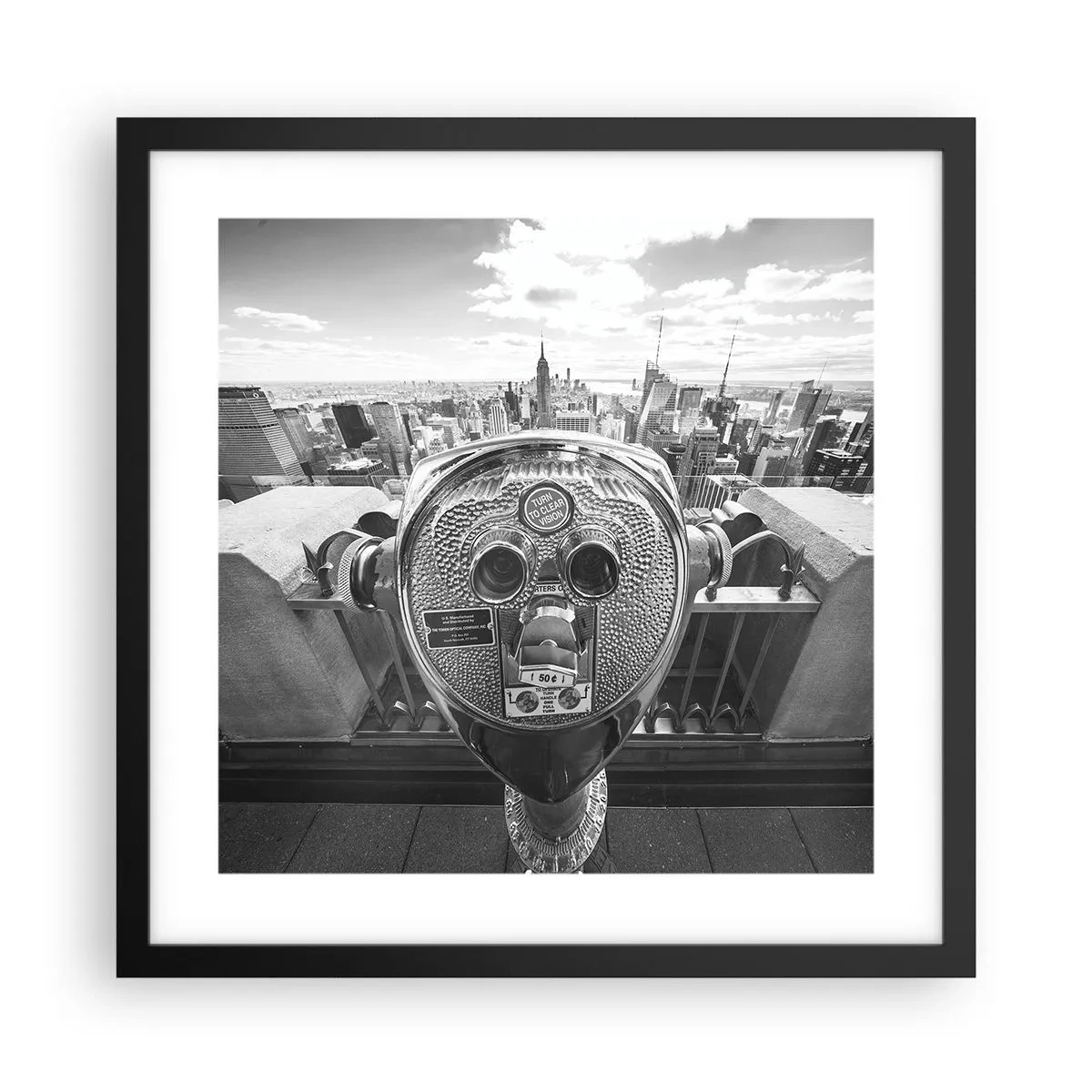 Pôster com moldura preta - A cidade das cidades - 40x40 cm