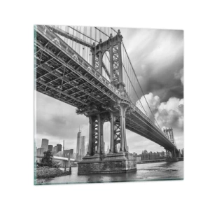 Quadro em vidro - Ao coração da cidade - 30x30 cm
