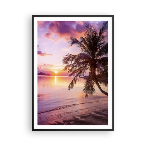 Pôster com moldura preta - Felicidade no horizonte - 70x100 cm