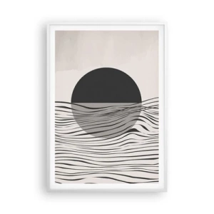 Pôster em moldura branca - Composição da metade - 70x100 cm