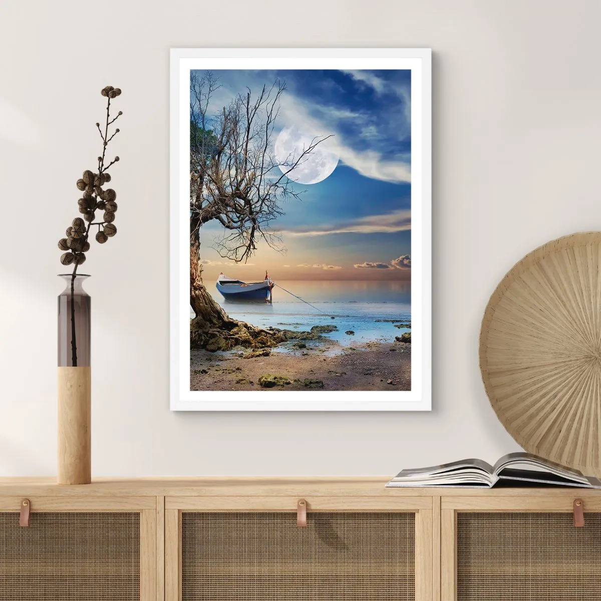 Pôster em moldura branca - É este o fim ou o começo? - 70x100 cm